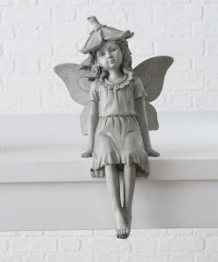 Decoratiune din polirasina Bernarda Elf Gri, l20xA17xH38 cm