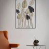 Decoratiune metalica de perete Century-B Multicolor, l66xA4,5xH100 cm