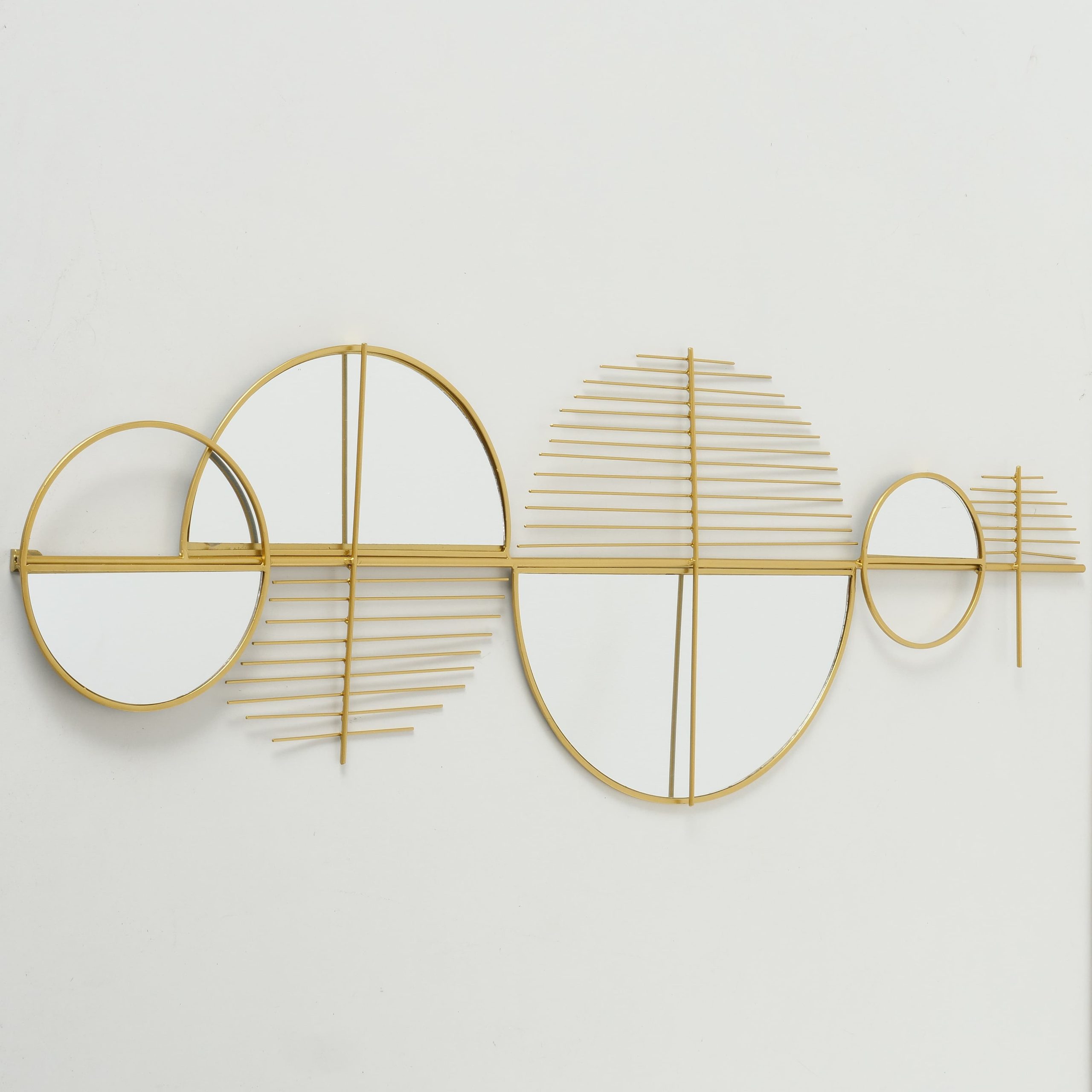 Decoratiune metalica de perete Gogolo Auriu, l114xA3xH39 cm