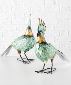 Decoratiune metalica Gringo Bird Multicolor, Modele Asortate, l43xA15xH43 cm