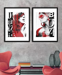 Tablou 2 piese Framed Art Fashion Girls