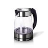 Fierbator apa cu LED si baza rotativa, 1,7L, 2200W, Black Silver