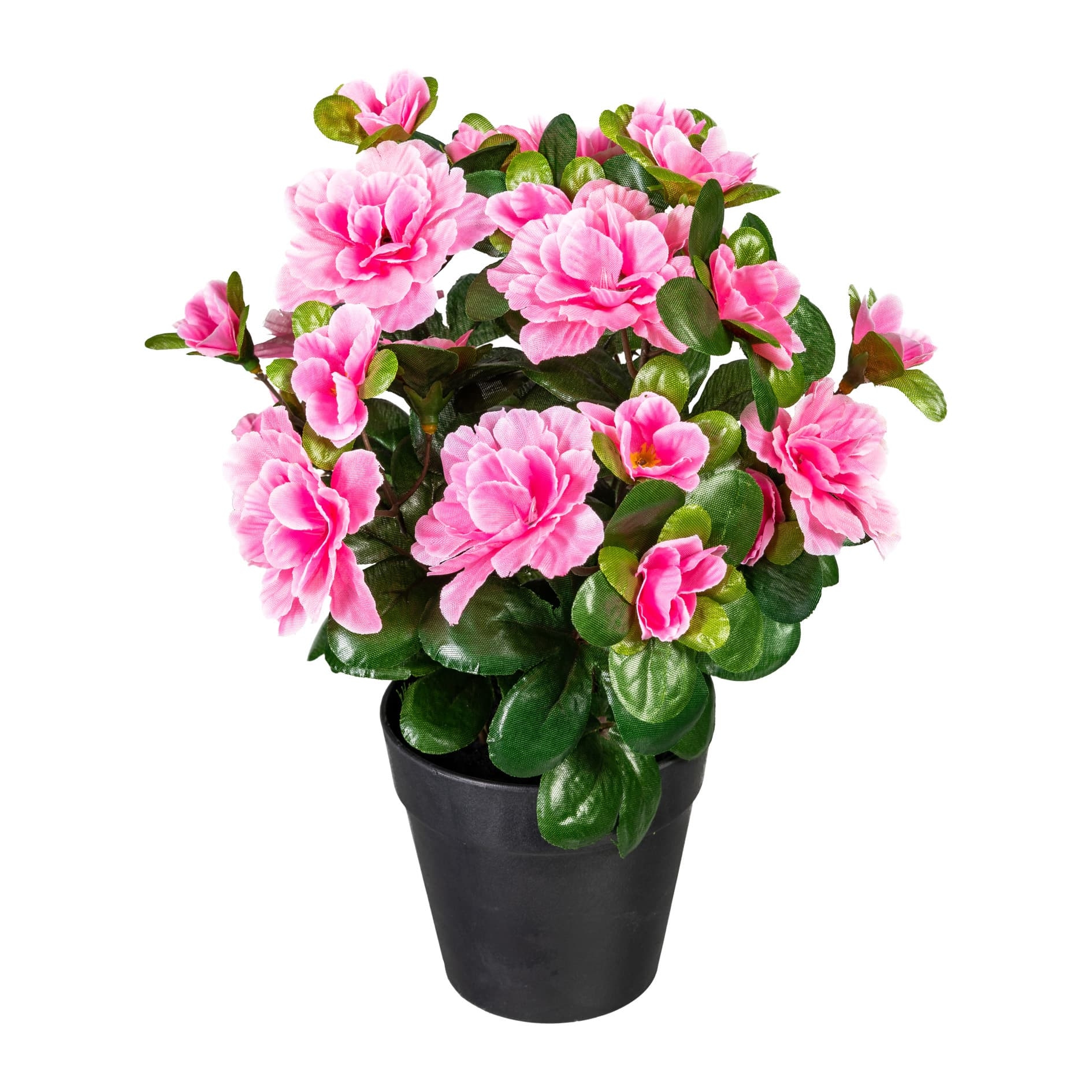 Floare artificiala in ghiveci, Azalea Roz, H26 cm