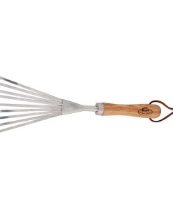 Grebla pentru frunze, cu maner din lemn, Rake Natur, L37,3 cm