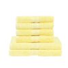 Set 6 prosoape de baie 100% bumbac, Patru Anotimpuri, 50x90 / 70 x 140 cm, Galben, 550gr/mp