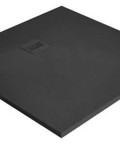 Cadita dus patrata slim Radaway Kyntos C 100x100x3cm marmura antracit