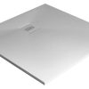 Cadita dus patrata slim Radaway Kyntos C 80x80x3cm marmura alb