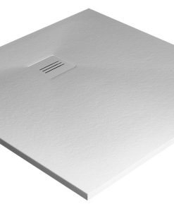 Cadita dus patrata slim Radaway Kyntos C 100x100x3cm marmura alb
