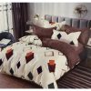 Lenjerie de pat finet 6 piese cu cearceaf universal pentru saltea de 160&times;200 si 180&times;200, z72