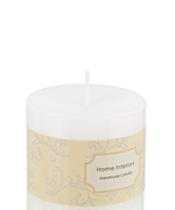 Lumanare parfumata cilindrica Rustica Alb, Ø6,8xH7 cm