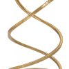 Masuta suport telefon din marmura si metal Spiral Auriu / Alb, Ø27,5xH47,5 cm
