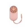 Mini fan de mana, Pocket, super portabil, 2 viteze, baterie reincarcabila, incarcare USB, roz