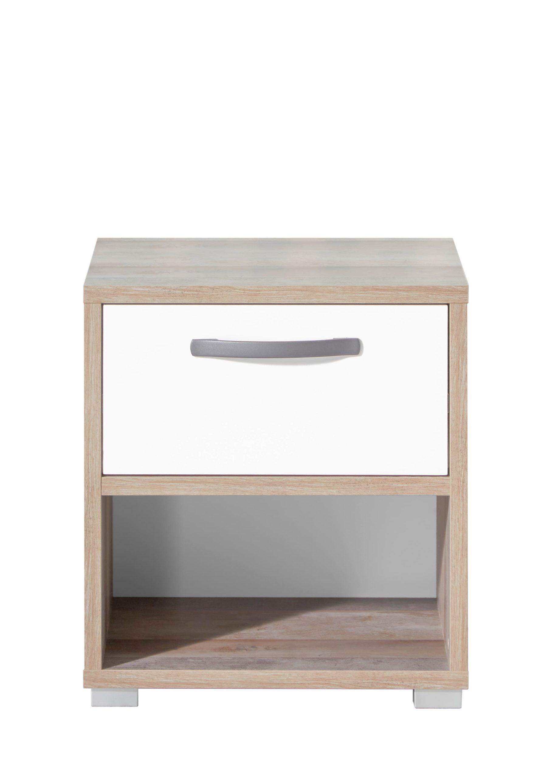 Noptiera din pal cu 1 sertar, pentru copii Vicky Alb / Natur, l49xA41xH52 cm