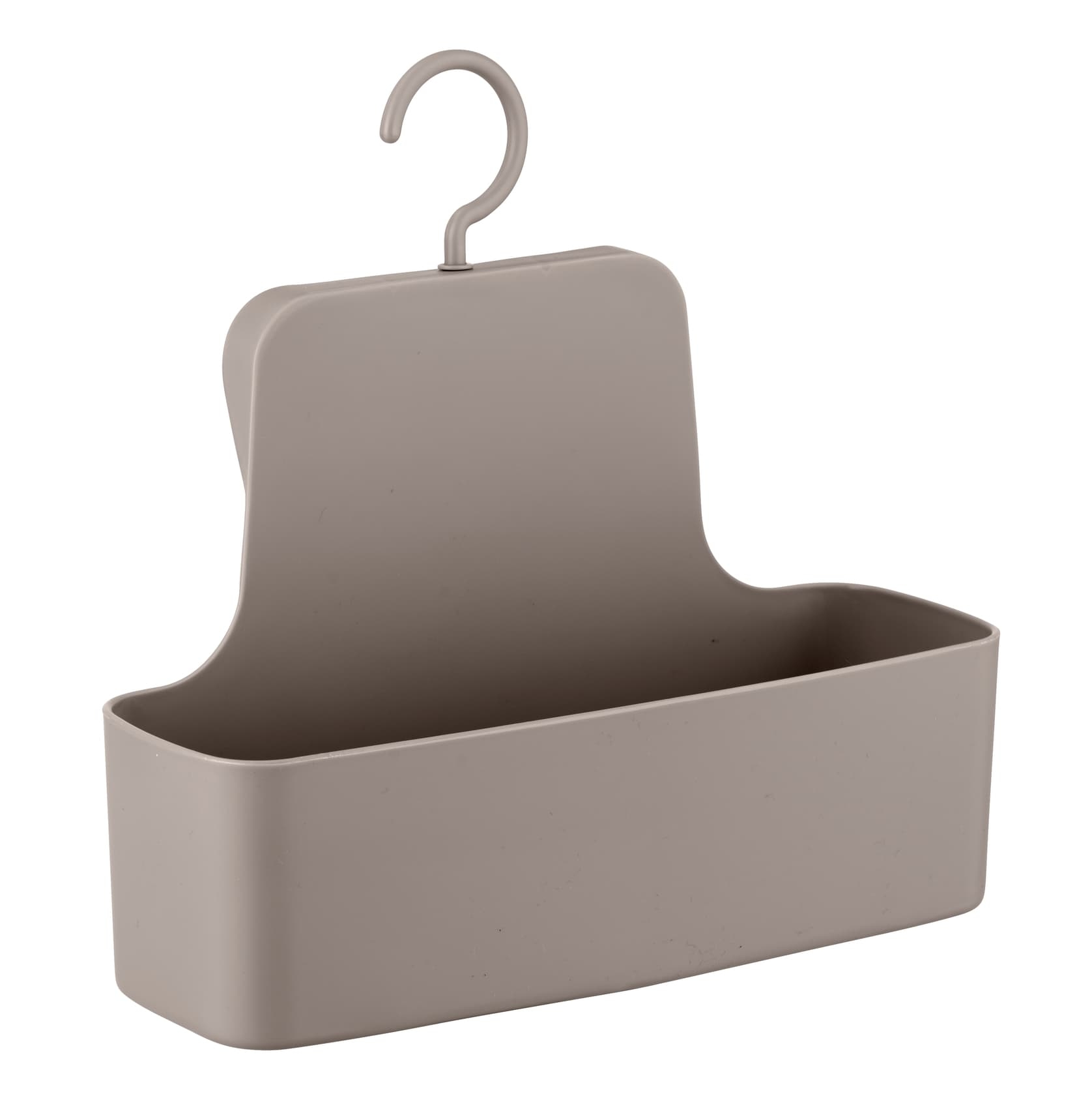 Organizator din plastic, pentru produse de curatenie, Barcelona Taupe, l26xA9xH24 cm