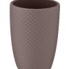 Pahar pentru periuta de dinti, din ceramica, Punto Taupe, Ø8xH11 cm