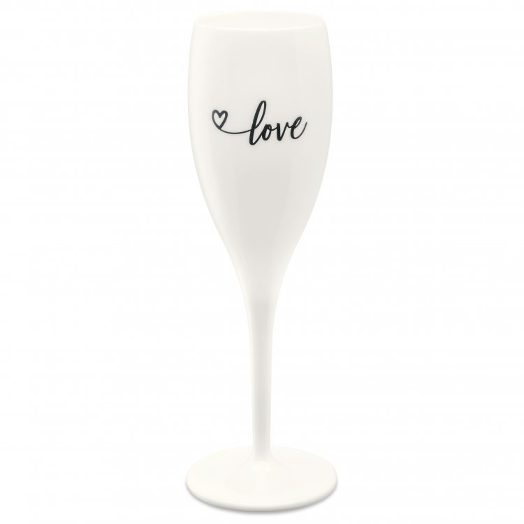 Pahar pentru sampanie Unbreakable Superglas Alb, Love, 100 ml
