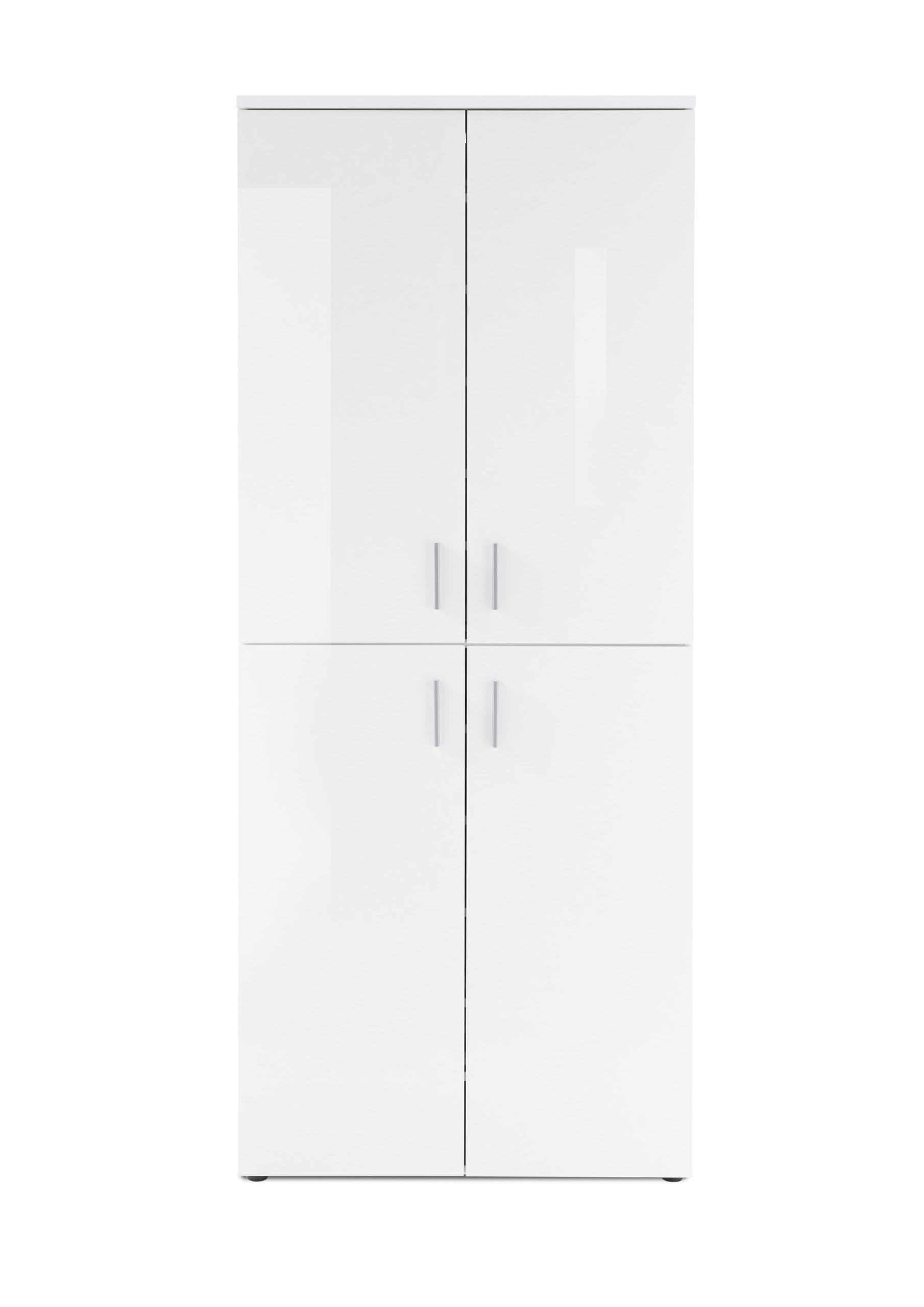 Pantofar din pal si MDF, cu 4 usi Linco VI Alb, l80xA35xH190 cm