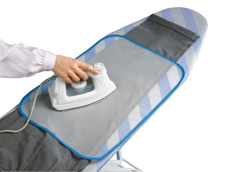 Panza pentru calcat din poliester, Mesh Transparent / Albastru, L60xl40 cm