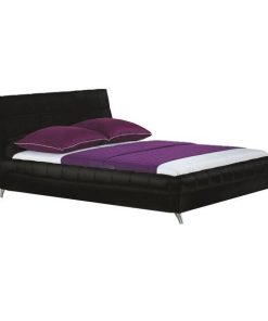 Pat cu somiera HM Bonita piele ecologica 160x200, negru