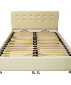 Pat Tapitat Spectral 160x200 cm, Piele ecologica bej - Spectral Mobila
