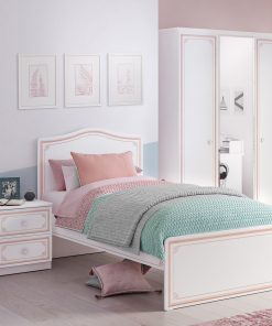 Pat din pal pentru tineret Selena Pink Alb / Roz