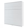 Pat rabatabil pe perete, cu mecanism pneumatic si somiera inclusa, Bed Concept Vertical Alb Mat, 200 x 180 cm