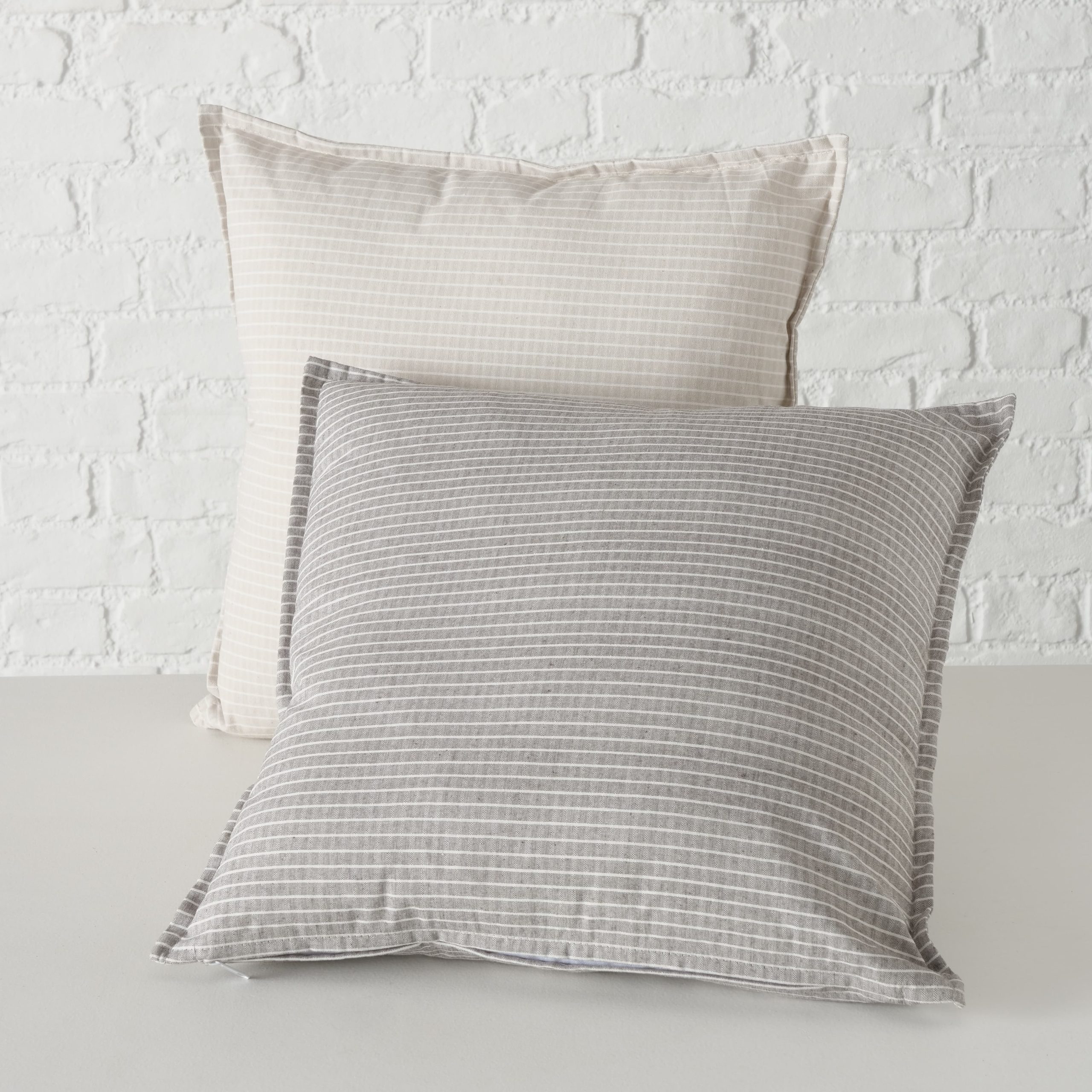 Perna decorativa din bumbac Luma Bej / Gri, Modele Asortate, L45xl45 cm