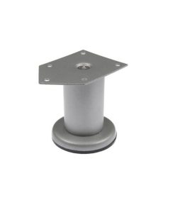 Picior metalic Cilindric pentru mobilier D42 mm, H:50 mm, finisaj gri satinat
