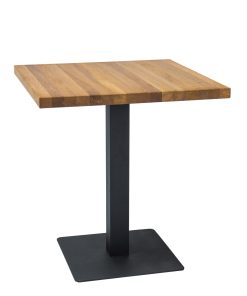 Masa din metal si lemn de furnir Puro, L80xl80xh76 cm