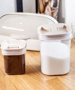 Recipient ermetic pentru alimente, condimente-RENO 0,6 litri-alb