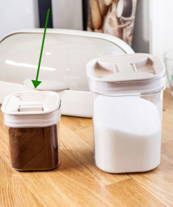 Alternative view of Recipient ermetic pentru alimente, condimente-RENO 0,6 litri-alb