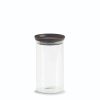 Recipient pentru depozitare cu capac etans, din sticla, Classic Large Transparent / Negru, 950 ml, Ø10,3xH18,6 cm