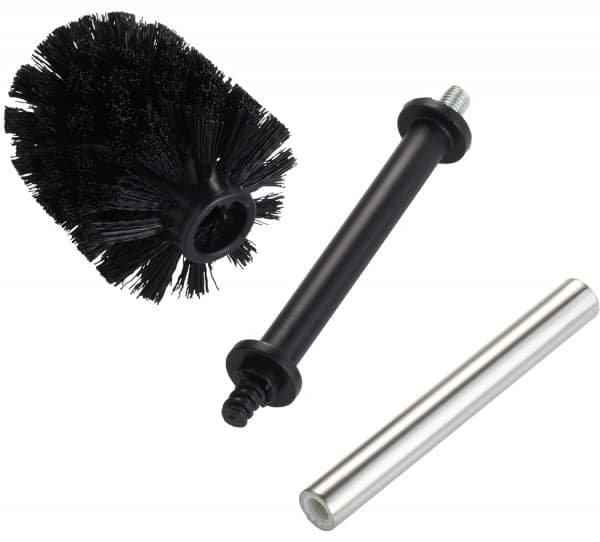 Rezerva perie toaleta din plastic, cu maner din otel inoxidabil, Toilet Brush Crom, 35 cm
