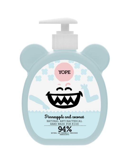 Sapun de maini pentru copii, cu ananas si nuca de cocos, antibacterian, ingrediente naturale, 400 ml, Yope