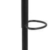 Scaun de bar tapitat cu stofa si picior metalic Finch Antracit / Negru, Ø40xH80 cm