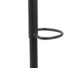 Scaun de bar tapitat cu stofa si picior metalic Finch Velvet Verde / Negru, l40xA40xH82 cm
