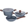 Set oale, cratite si tigai marmorate, 5 piese, din aluminiu forjat, Forest Line, Berlinger Haus, BH 7060