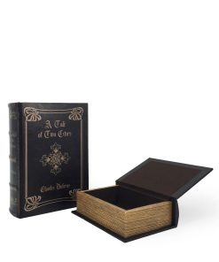 Set 2 cutii de depozitare in forma de carte Tale Of Two Cities Negru, l17xA6xH24 cm / l13xA5xH19 cm