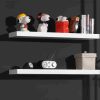 Set 2 etajere suspendate din MDF pentru copii Robin Alb, l100xA24xH5 cm
