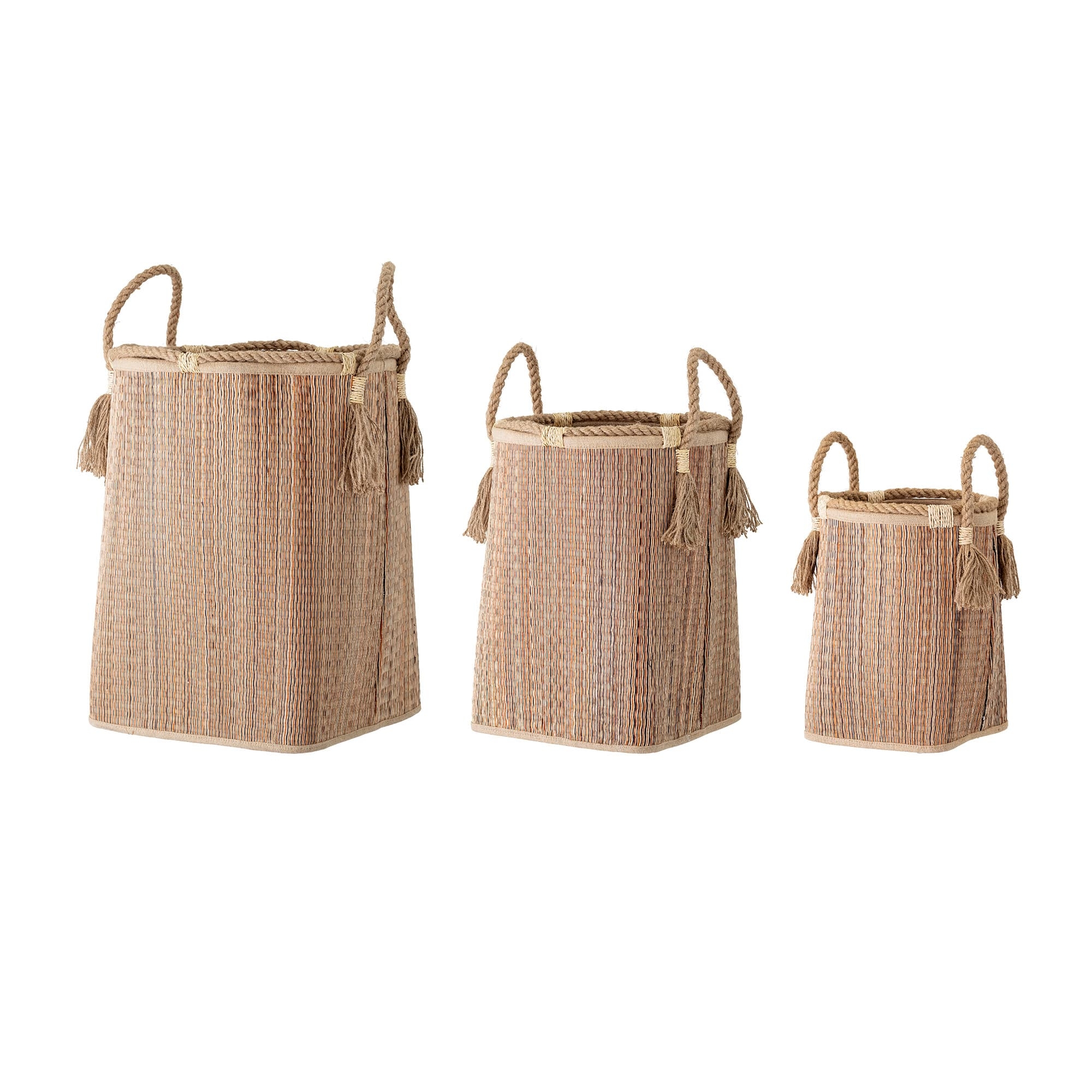 Set 3 cosuri pentru depozitare din iarba de mare, Urho Multicolor