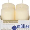 Set 4 Lumanari cilindrice Vanilie Crem, Ø4xH6,2 cm