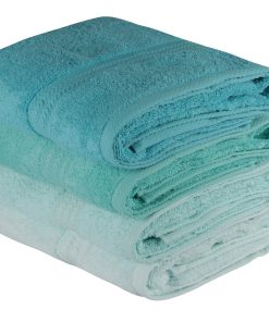 Set 4 prosoape baie din bumbac, Rainbow Verde, 70 x 140 cm