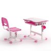 Set birou pentru copii, reglabil pe inaltime Comfortline Roz, L66,4xl47,4xH54 cm
