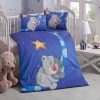 Set lenjerie pentru copii, din bumbac Ranforce, 4 piese, Pleasure Multicolor, 100 x 150 cm