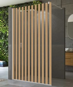 Cabina de dus Walk-in Sanswiss Easy Japan profil alb 100 cm sticla 8 mm
