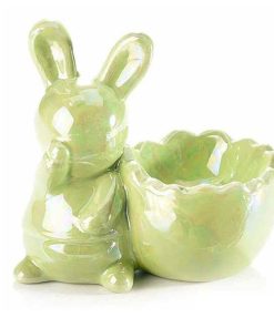 Suport ou ceramica verde sidef 8,5 cm x 5 cm x 8 h - Decorer