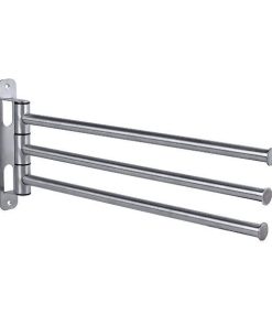 Suport triplu pentru prosoape, argintiu 45x14x11 cm - OEM