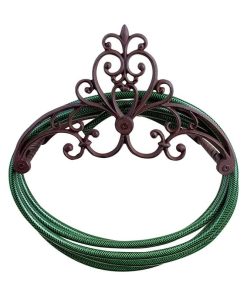 Suport de perete pentru furtun, din fonta, Hose Maro Antichizat, L38,7xl24xH25,7 cm