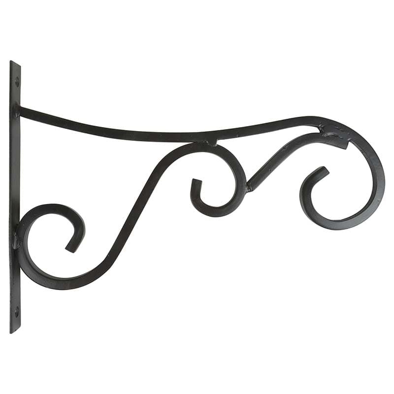 Suport de perete pentru ghiveci, din metal, Hook L Negru, L35,2xl2,6xH25,2 cm