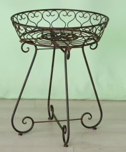 Suport metalic pentru ghiveci Avis Maro inchis, Ø50xH61 cm